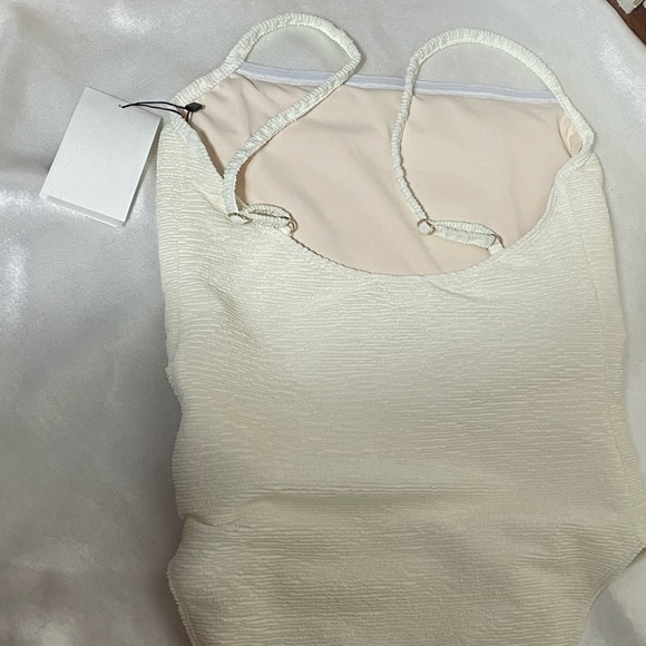 NEW Faithfull the Brand Minelli one piece womens M beige - Picture 6 of 6